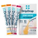 DripDrop Hydration Powder Vegan Electrolyte Supplements - Citrus - 0.35oz/8ct: Certified Gluten-Free, Non-GMO Verified - Image 3