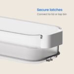 Click in Place 3qt Clear Shallow Slim Plastic Storage Bin with White Latch for Home and Office Organization - Brightroom™ - Image 5