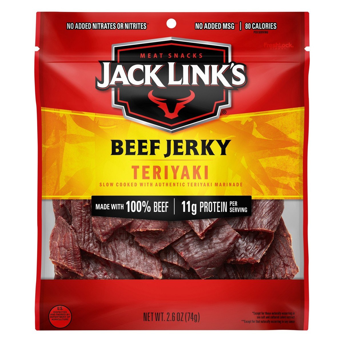GUEST_d9272527-44ed-4754-be14-669a04375489.jpg Jack Link's Teriyaki Beef Jerky - 2.6oz: High Protein, 11g Protein Per Serving, Marinated - Image 1
