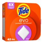 Tide EVO Spring Blast Laundry Detergent Tablets - 42ct: Odor Control, Cold Water Detergent, Bleach-Free