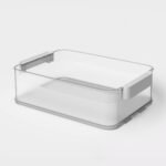 Click in Place 10qt Clear Plastic Storage Bin with White Latch for Home and Office Organization - Brightroom™ - Image 3
