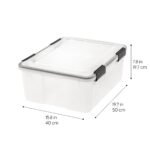 IRIS 30.6 Qt Airtight Plastic Storage Bin with Lid and Seal and Secure Latching Buckles - Image 6