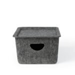Felt Bin with Lid Dark Gray - Bullseye's Playground™ - Image 4