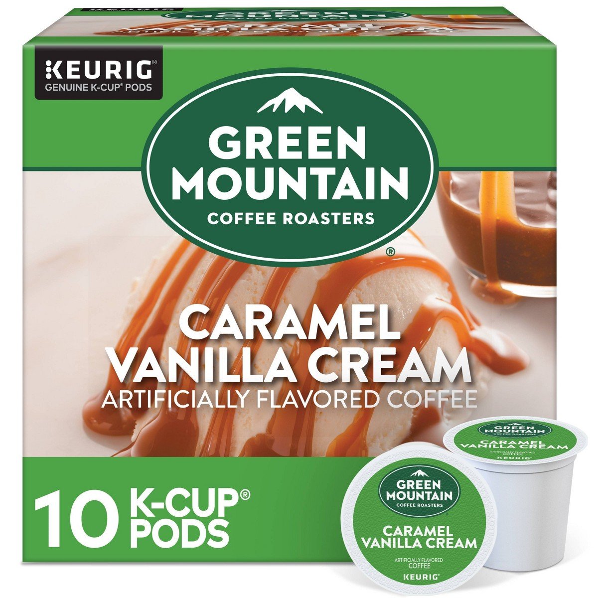 GUEST_dcd9ed08-b81e-415b-b834-489f51930e0b.jpg Green Mountain Caramel Vanilla Cream Flavored Keurig K-Cup Light Roast Coffee Pods - 10ct - Image 1