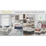 4pc Collapsible Fabric Storage Bin Cloth Baskets - HOMLUX: 15"x11"x9.5" with Handles - Image 2