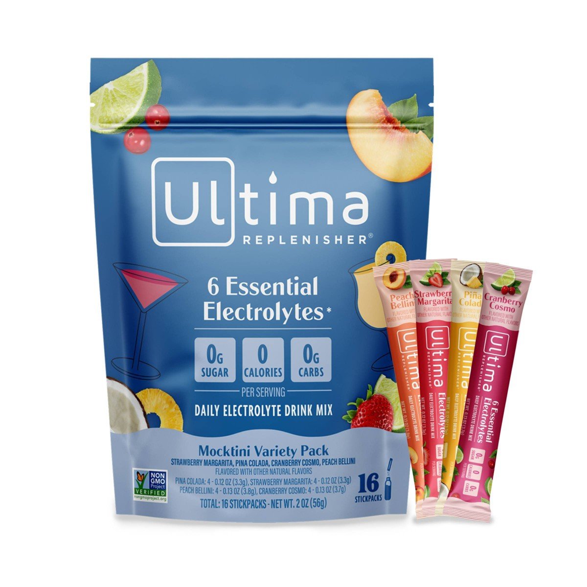 GUEST_de366089-837c-4320-9e3e-e281710e65b0.jpg Ultima Replenisher Daily Hydration Electrolyte Stick Packs - Mocktini Variety Pack - 2oz/16ct - Image 1