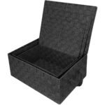 Sorbus 3 Pack Decorative Stackable Woven Basket with Lid and Built-in Rope Carry Handles - Great for Storage and Organization - Image 2