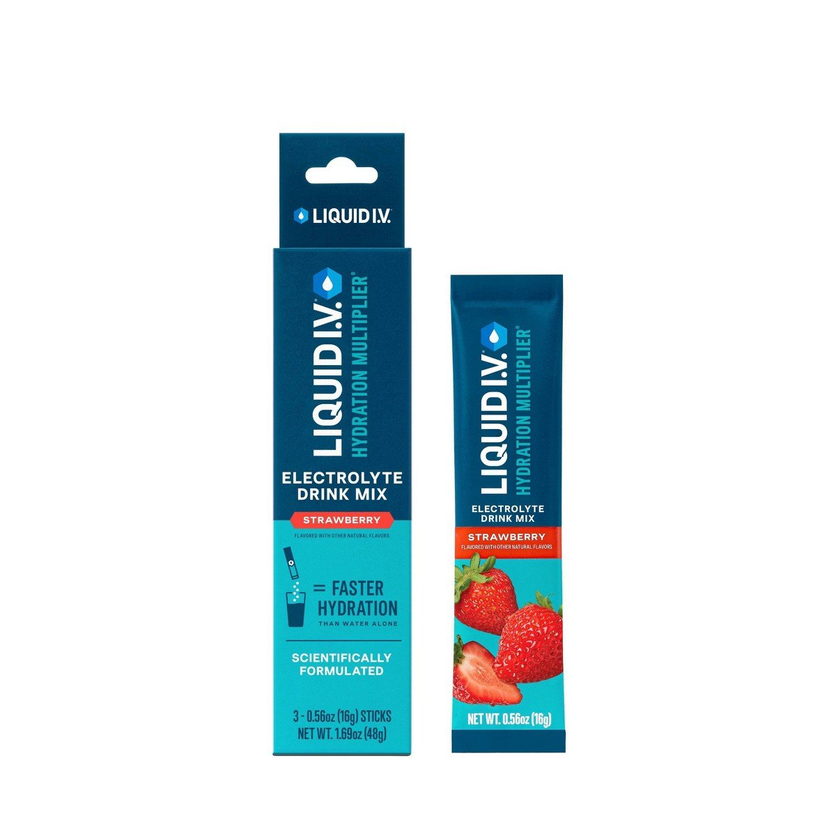 GUEST_df79d842-58cd-49bc-b046-7a6b8bd655be.jpg Liquid I.V. Hydration Multiplier Vegan Powder Electrolyte Supplements - Strawberry - 0.56oz/3ct - Image 1