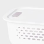 Narrow Small Rounded Rectangle Decorative Plastic Bin White - Brightroomâ„¢ - Image 3