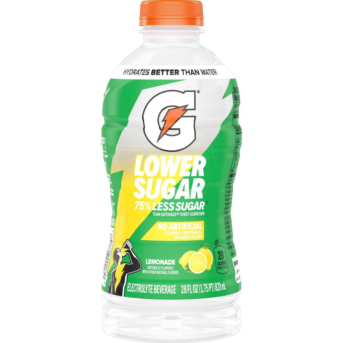 GUEST_e033d8d3-94b1-43ea-9004-098b6a862080.jpg Gatorade Lower Sugar Lemonade Sports Drink - 28 fl oz Bottle: Non-Caffeinated, Low Calorie - Image 1