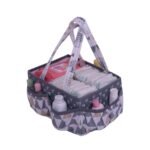 Bacati - Woodlands Gray/Beige Neutral Cotton Nursery Storage Caddy - Image 2
