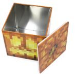 Ukonic Minecraft Jack O'Lantern Tin Storage Box Cube Organizer with Lid | 4 Inches - Image 2