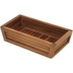 HomeRoots 12" Brown Solid Wood Organizing Box