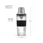Host Freeze Cocktail Shaker, 20oz Drink Tumbler with Built-in Citrus Reamer, Strainer, Jigger Cap for Travel, Outdoor Party, Stainless Steel & Plastic - Image 6