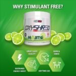 EHPlabs OxyShred Non Stimulant Pre Workout Powder & Fat Burner - Caffeine & Sugar Free Preworkout Energy Powder - Mojito, 60 Servings - Image 4