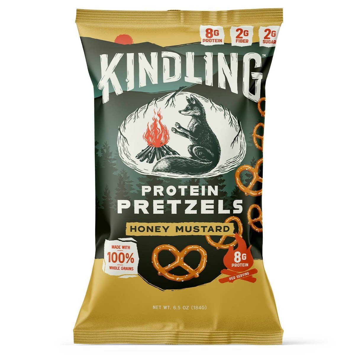 GUEST_e31672cb-2644-460a-b564-a037d91d5995.jpg Kindling Honey Mustard Protein Pretzels Snack Bag - 6.5oz - Image 1