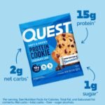 Quest Nutrition 15g Protein Cookie - Chocolate Chip Cookie - 8ct - Image 4