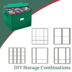 Hastings Home 75-Ornament Zippered Storage Box - Green - Image 4