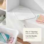 Rounded Square Stackable Decorative Lid with Cutout Handles White - Brightroom™ - Image 4