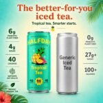 Halfday Prebiotic Iced Tea Tropical Tea - 12 fl oz Can - Image 4