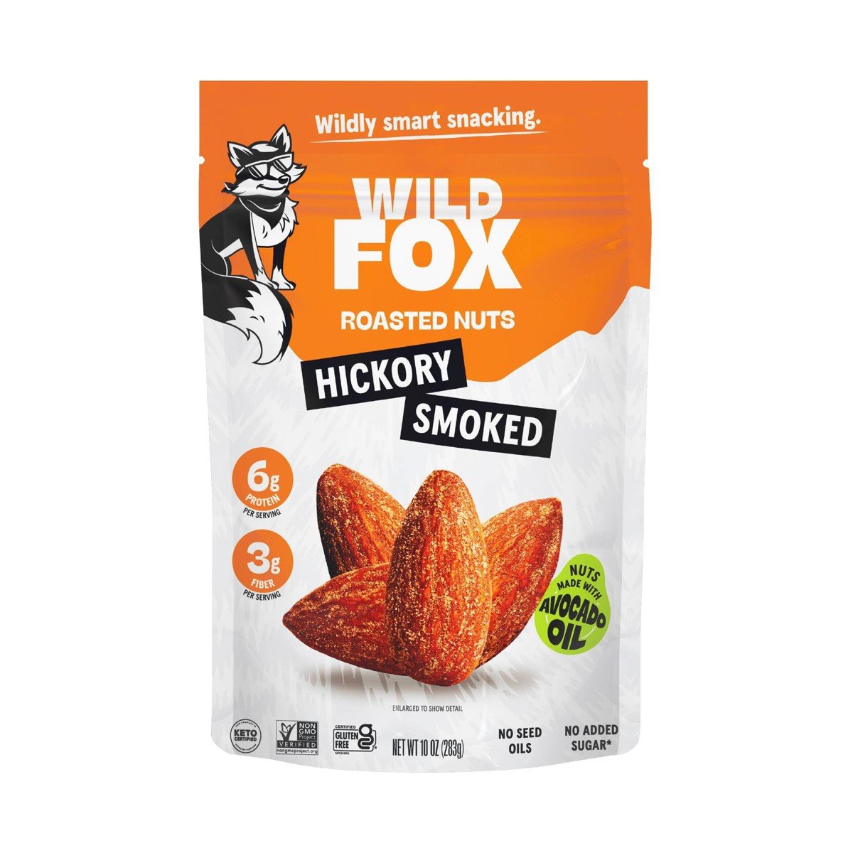 GUEST_e45bfc96-0d46-4ea6-9dd8-5cb4e868d06a.jpg Wild Fox Roasted Hickory Smoked Almonds - 10oz - Image 1
