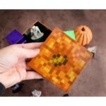Ukonic Minecraft Jack O'Lantern Tin Storage Box Cube Organizer with Lid | 4 Inches - Image 5