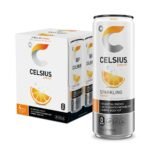 Celsius Sparkling Orange Functional Energy Drink - 4pk/12 fl oz Cans: Sugar-Free, Gluten-Free, Vegan
