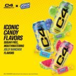 C4 Performance Jolly Rancher Green Apple Energy Drink, 16 fl oz: Caffeinated - Image 5