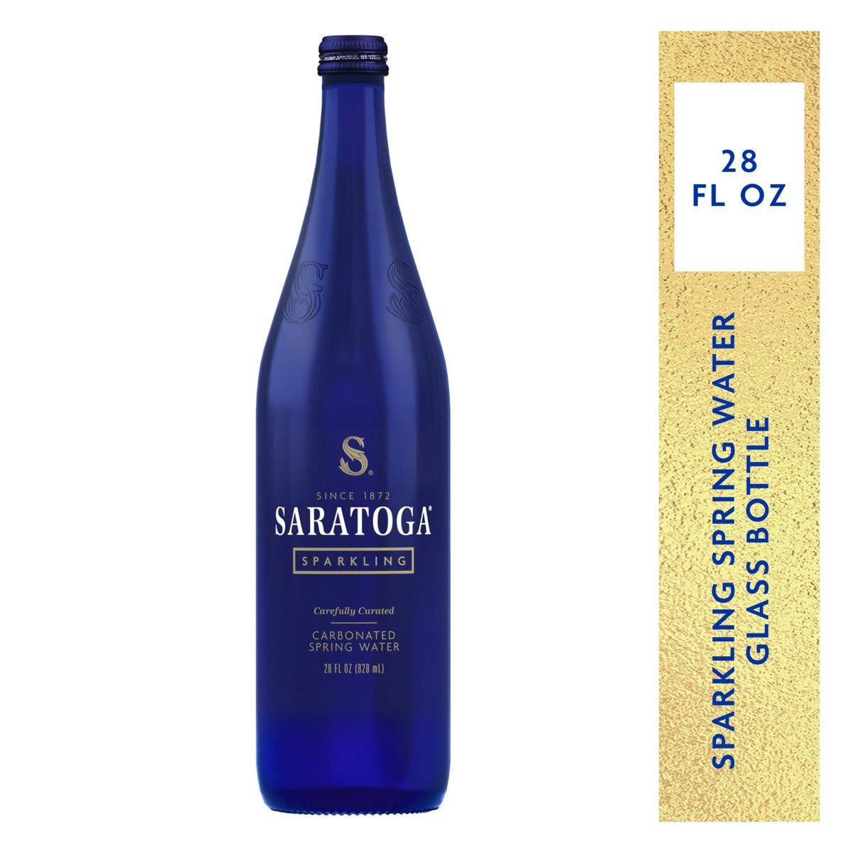 GUEST_e606d542-2337-43f6-8e5a-362803a931c2.jpg Saratoga Spring Water, Sparkling - 28Oz Single, Glass Bottle - Image 1