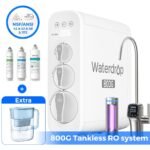 Waterdrop G3P800 Reverse Osmosis System, 800 GPD, 10-Stage filtration,NSF/ANSI 58 and 372 Certified,Plus BPA-Free Lucid Water Filter Pitcher(Blue)