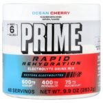 Prime Hydration Rapid Rehydration, Electrolyte Drink Mix, Ocean Cherry, 9.9 oz (283.2 g)