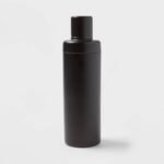 22oz Metal Cocktail Shaker Black - Threshold™: Stainless Steel Barware, Powder-Coated Finish, 25oz Capacity