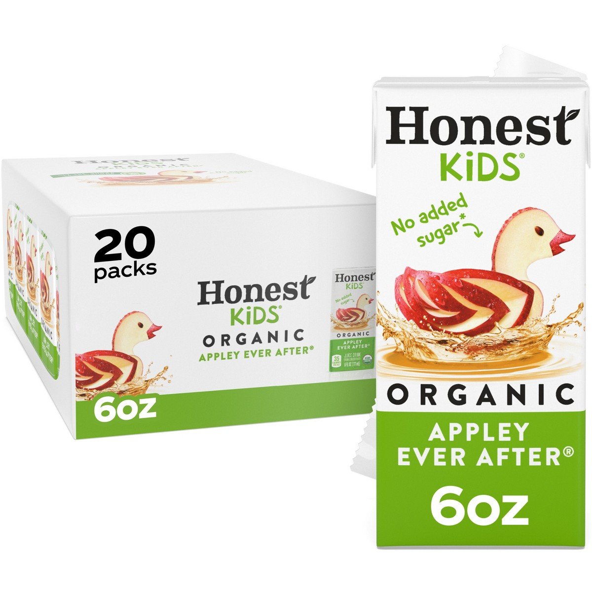 GUEST_e8657e4f-660a-472d-a1f5-d7bbd8ba8621.jpg Honest Organic Apple Juice Drink - 20pk/6 fl oz Boxes: No Pulp, 42% Juice Content - Image 1