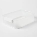 Click in Place 10qt Clear Plastic Storage Bin with White Latch for Home and Office Organization - Brightroom™​