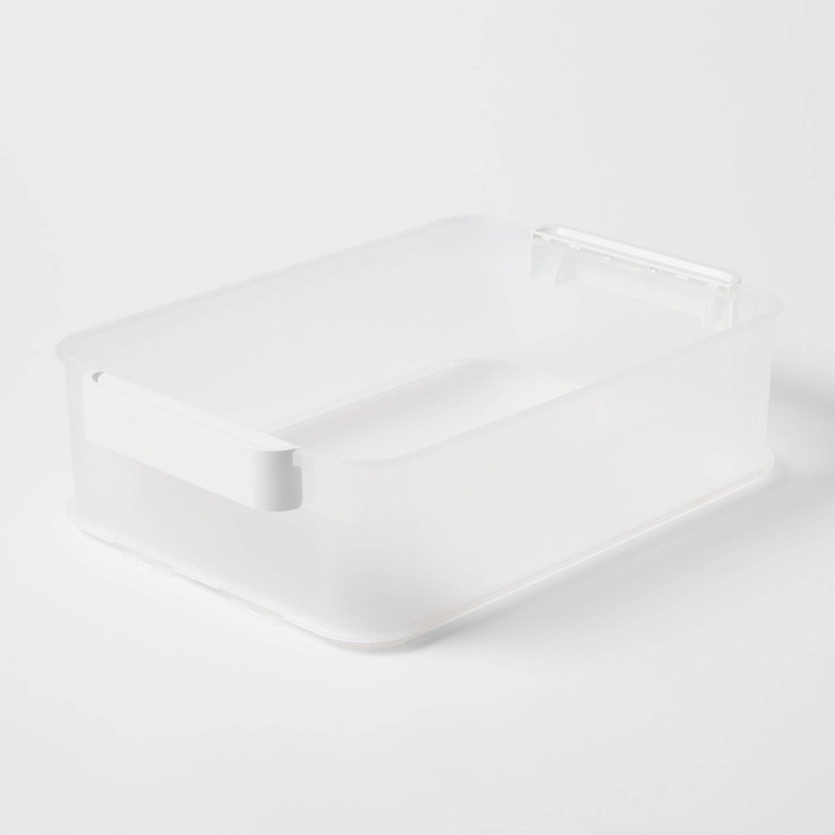 GUEST_e88d6092-56d9-486c-8c2a-1e849938b9f0.jpg Click in Place 10qt Clear Plastic Storage Bin with White Latch for Home and Office Organization - Brightroom™ - Image 1