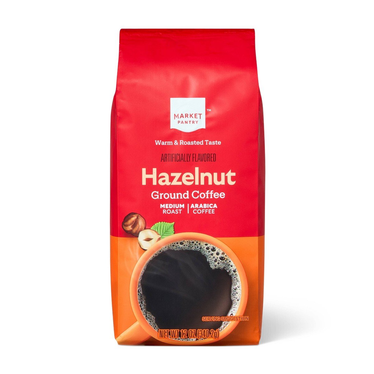 GUEST_e8d7e426-1da0-4afb-be40-dda4b5a5fb33.jpg Hazelnut Flavored Medium Roast Ground Coffee - 12oz - Market Pantry - Image 1