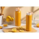Ello Pop and Fill 22oz Stainless Steel Water Bottle Golden Glow Orange: Double-Wall, Leakproof, Vacuum-Insulated - Image 3