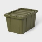 27gal Heavy Duty Storage Tote Green - Brightroom