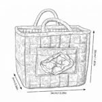 Alilang Floral Quilted Storage Tote with Handles and Front Pocket - Pink - Image 5