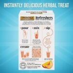 Twinings Refreshers Peach and Mango Herbal Instant Tea Mix - 2.82oz/5ct: Non-Caffeinated - Image 6