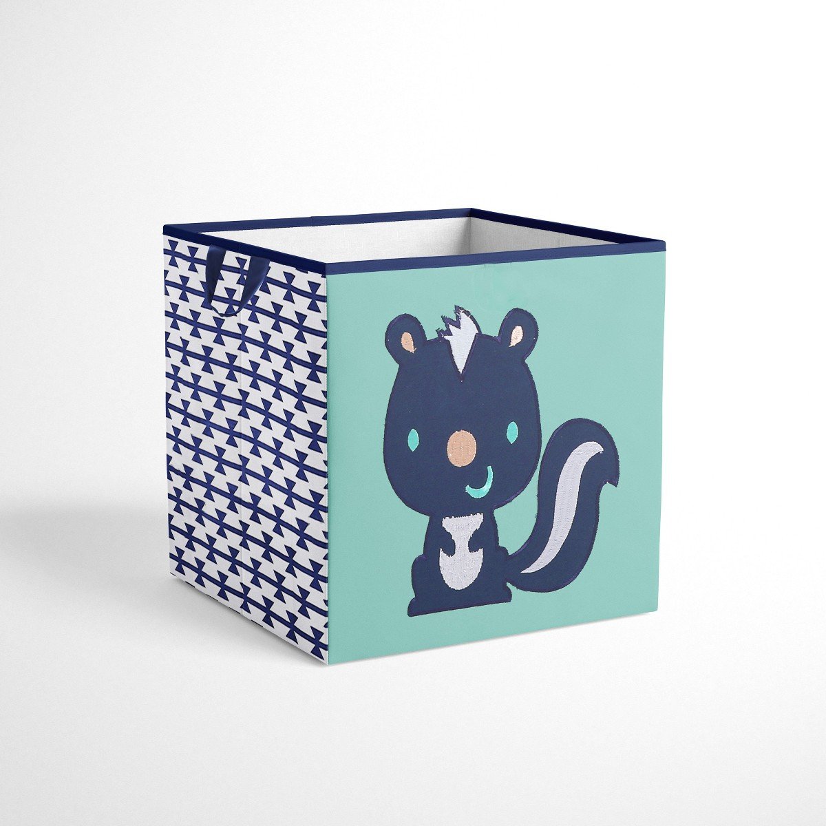 GUEST_e9e8e8f2-e405-4869-bc86-2a4c4ec0f653.jpg Bacati - Emma Aztec Design Racoon Coral/Mint/Navy Storage Box Small - Image 1