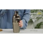 True Contour Cocktail Shaker, 12 oz Stainless Steel Cobbler Shaker With Cap And Strainer - Drink Shakers for Cocktails and Liquor, Silver - Image 2