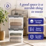 HOMZ, Secure Latch, Large Plastic Storage Bins for Organization Multipack - Image 5