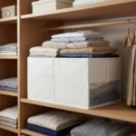 REGALWOVEN Storage Cube Set, 1-Pack Collapsible Fabric Storage Bins, Closet Organizer Baskets for Clothes, and Books White 20.9*13.8*11.8in - Image 2