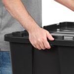 IRIS 27 Gal/108 Qt Large All-Weather Heavy-Duty Stackable Storage Plastic Bin Tote Container with Quick Snap Lid, 4Pk - Image 4