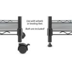 Whitmor Supreme 5 Tier Cart Silver: Portable Storage & Organization, Compatible with 13" Cube System, Decorative Bins - Image 4