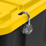 IRIS 27 Gal Heavy Duty Truck Bed Toolbox Storage Tote Bins with Lids, Garage Organization, Black/Yellow, 2Pk - Image 4