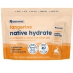 NativePath Hydrate Electrolyte Stick Packs - Zero Sugar with 2,000mg BCAAs, Tangerine, 30 Servings
