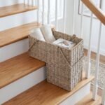 Hastings Home 14-Inch Woven Seagrass Wicker Staircase Basket with Handles - Image 2