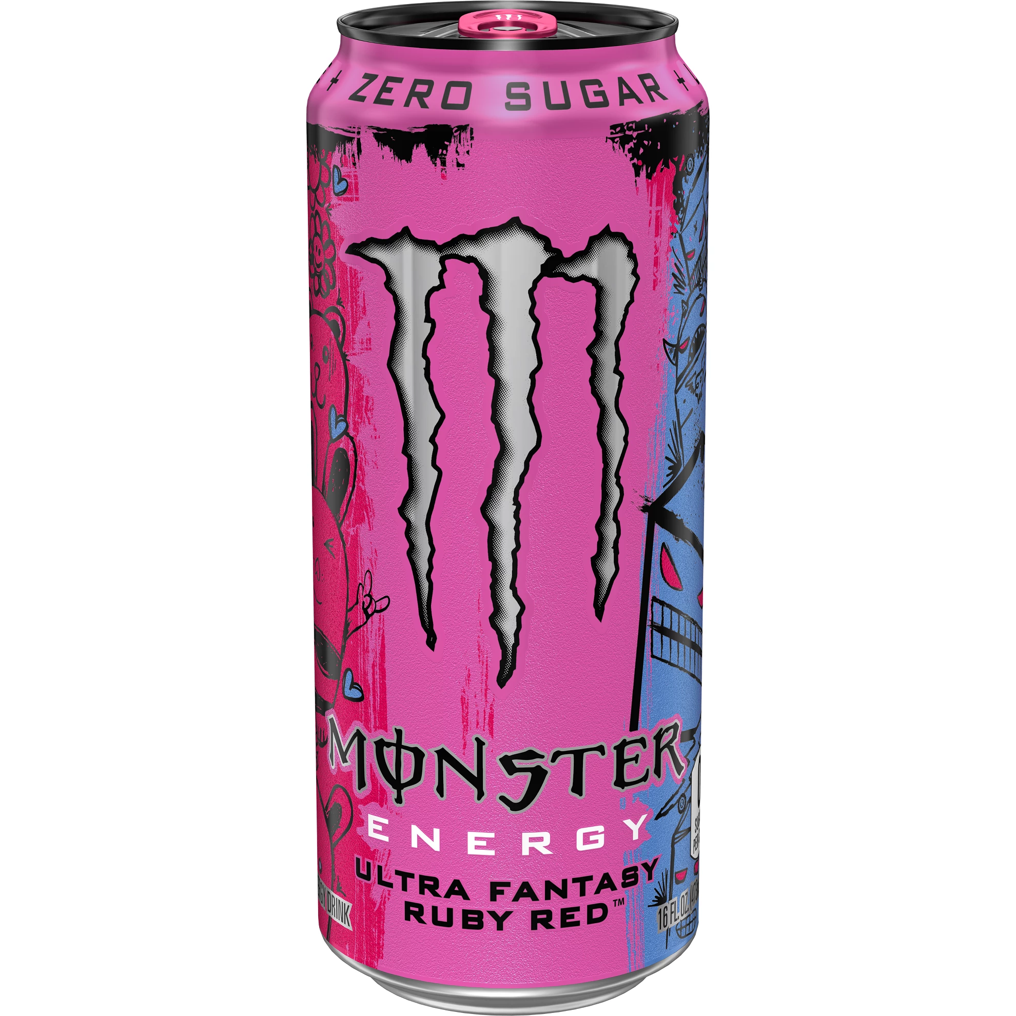 GUEST_eeb4b7ce-4792-4c83-ae4e-4aeb4c0b4f63 Monster Energy Ultra Fantasy Ruby Red Energy Drink - 16 fl oz: Low Sodium, No Artificial Colors, Caffeinated - Image 1